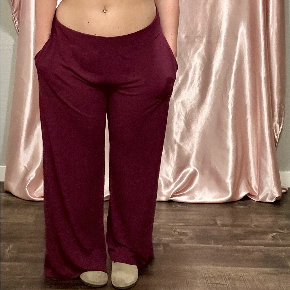 Athleta Burgandy PJ Pants